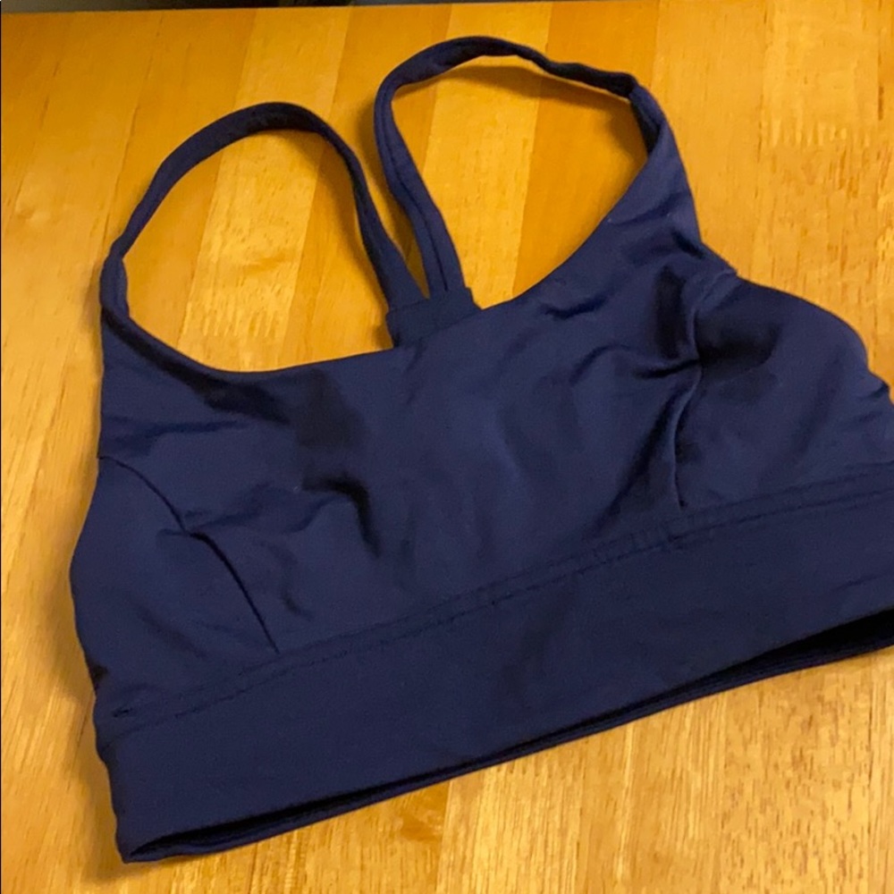 Lululemon Navy Blue crop top bra size 2